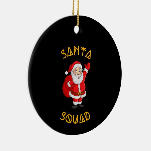 Santa Squad Keramisch Ornament (Rechts)