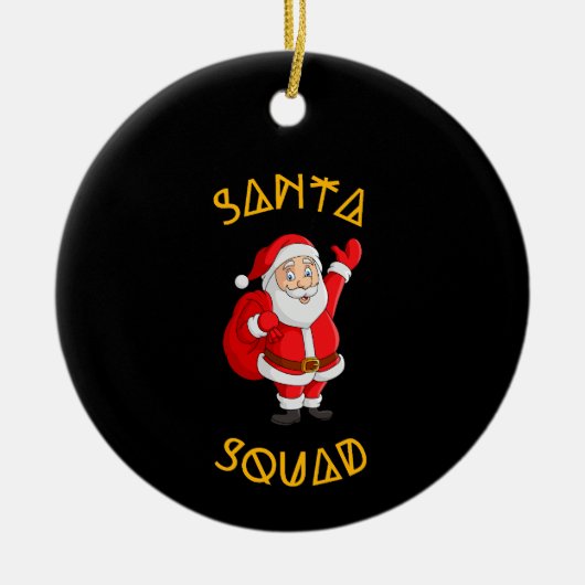 Santa Squad Keramisch Ornament (Voorkant)