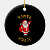 Santa Squad Keramisch Ornament (Achterkant)