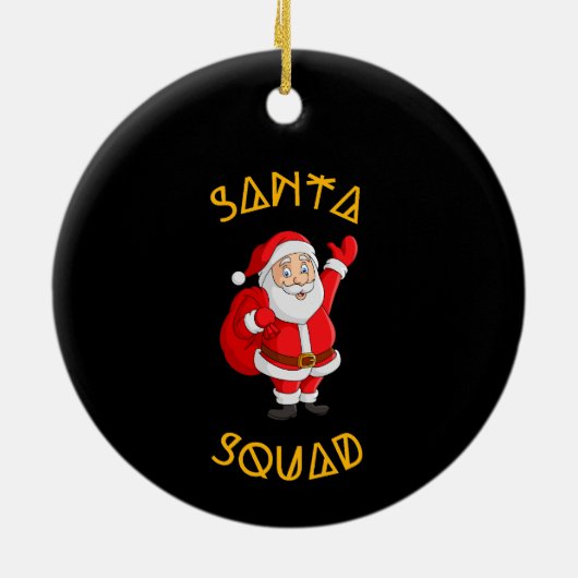 Santa Squad Keramisch Ornament (Achterkant)