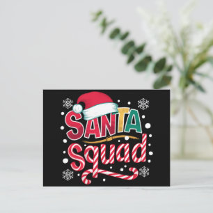 Santa Squad Kerstploeg Familie Matching Santa Crew Feestdagenkaart