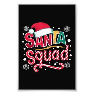 Santa Squad Kerstploeg Familie Matching Santa Crew Foto Afdruk