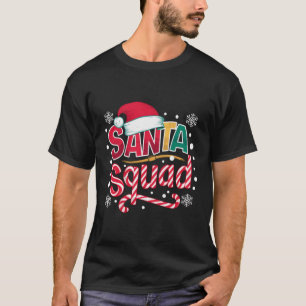 Santa Squad Kerstploeg Familie Matching Santa Crew T-shirt