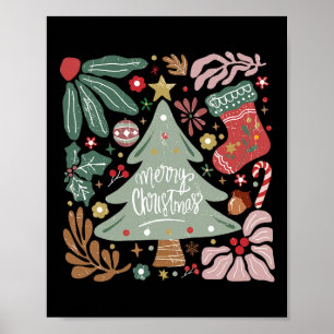 Santa Squad Prettig Kerstmis Xmas Familie Pyjama's Poster
