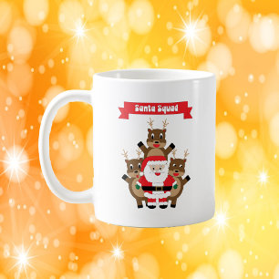 Santa Squad Reindeer Grappig Koffiemok
