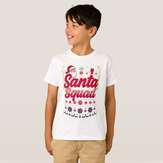 Santa Squad T-shirt (Voorkant volledig)