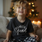 Santa Squad | Typografisch wit penseelscript Tri-Blend Shirt