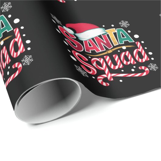 Santa Squad Xmas Squad Familie Bijpassende Santa C Cadeaupapier (Rol Hoek)