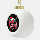 Santa Squad Xmas Squad Familie Bijpassende Santa C Keramische Bal Ornament (Rechts)