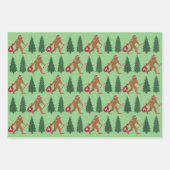 Santa Squatch Cute Assortment Funny Kerstmis Inpakpapier Vel (Voorkant 2)