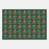 Santa Squatch Cute Assortment Funny Kerstmis Inpakpapier Vel (Voorkant)