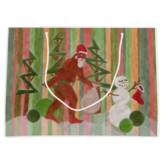 Santa Squatch Groot Cadeauzakje (Voorkant)