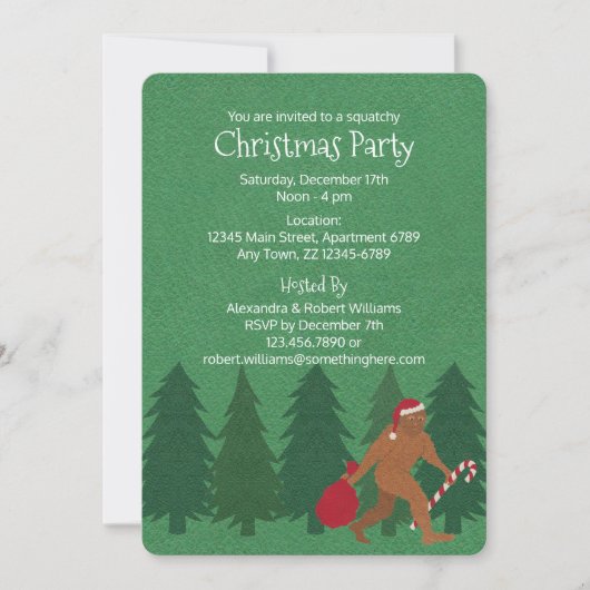 Santa Squatch Kerstfeest Squatchy Fun Kinder Kaart (Voorkant)