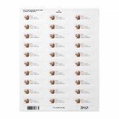 Santa Squirrel Candy Cane Return Address Labels (Full Sheet)