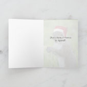 Santa Squirrel™ Cheeker! Cheeker! Christmas Feestdagen Kaart (Binnen)