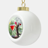Santa Squirrel Drink een Cocktail Ornament (Rechts)
