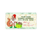 Santa Squirrel Etiket (Voorkant)