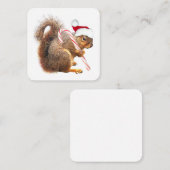 Santa Squirrel Gift Labels Notitiekaartje (Voorkant / Achterkant)