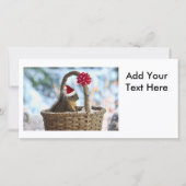 Santa Squirrel in sneeuw Feestdagenkaart (Voorkant)