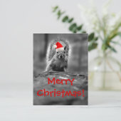 Santa Squirrel Merry Christmas Briefkaart (Staand voorkant)