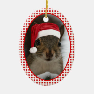 Santa Squirrel™ met twee zijden Keramisch Ornament