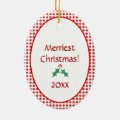 Santa Squirrel™ met twee zijden Keramisch Ornament (Achterkant)