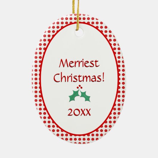 Santa Squirrel™ met twee zijden Keramisch Ornament (Achterkant)