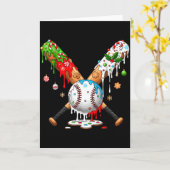 Santa Srts Design For Men Boys Christmas Baseball  Kaart (Gele Bloem)