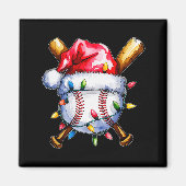 Santa Srts Design For Men Boys Christmas Baseball  Magneet (Voorkant)