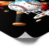 Santa Srts Design For Men Boys Christmas Baseball  Poster (Hoek)