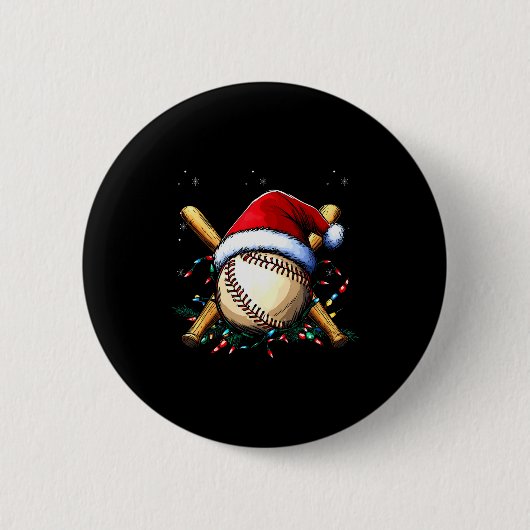 Santa Srts Design For Men Boys Christmas Baseball  Ronde Button 5,7 Cm (Voorkant)
