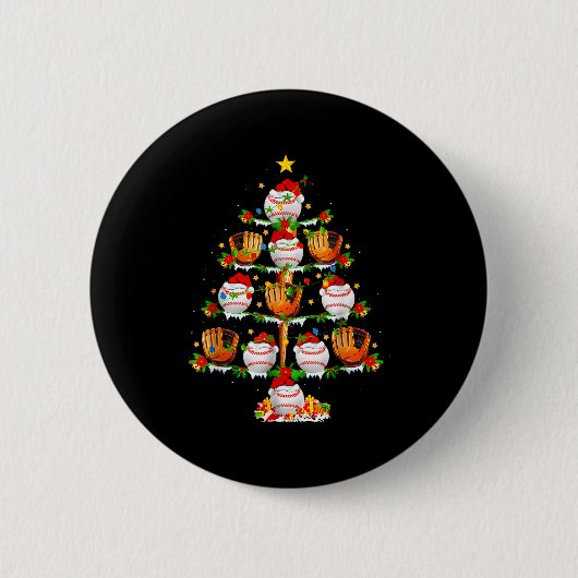 Santa Srts Design For Men Boys Christmas Baseball  Ronde Button 5,7 Cm (Voorkant)