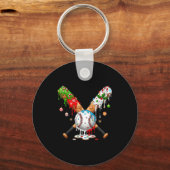 Santa Srts Design For Men Boys Christmas Baseball  Sleutelhanger (Voorkant)