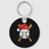 Santa Srts Design For Men Boys Christmas Baseball  Sleutelhanger (Voorkant)