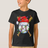 Santa Srts Design For Men Boys Christmas Baseball  T-shirt (Voorkant)