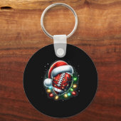 Santa Srts Design For Men Boys Christmas Football Sleutelhanger (Voorkant)