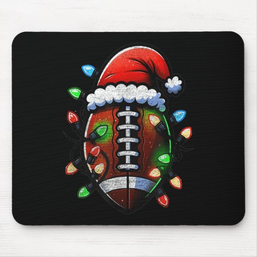 Santa Srts Design For Men Boys Football Player Chr Muismat (Voorkant)