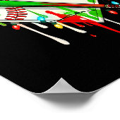 Santa Srts Ice Baseball Christmas Xmas Pajama Kid  Poster (Hoek)