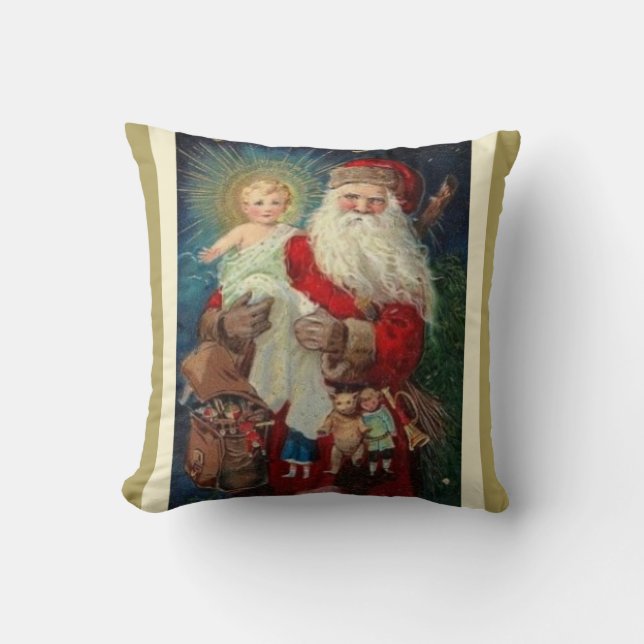 Santa St. Nicholas Christus Jezus Gifts Kussen (Voorkant)