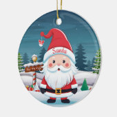 Santa, St Nicholas Kris Kringle Father Xmas 🎄🎅🏼 Keramisch Ornament (Links)
