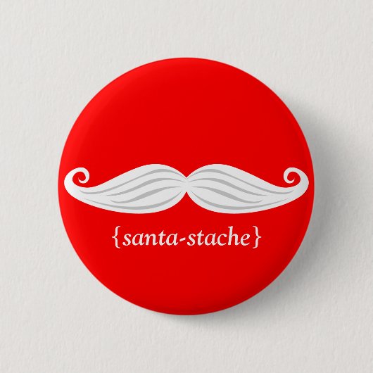 Santa-Stache Ronde Button 5,7 Cm (Voorkant)