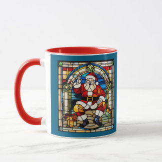 Santa Stained Glass Mok
