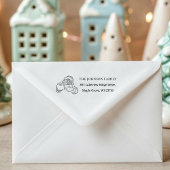 [Santa Stamp] Custom Christmas Card Mail Address  Zelfinktende Stempel