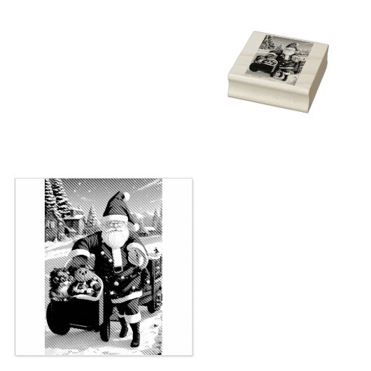 Santa Stamp Pad Rubberstempel (Gestempeld)