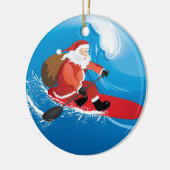 Santa Stand-up peddel Keramisch Ornament (Links)