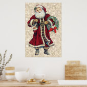 santa stand vintage poster (Keuken)