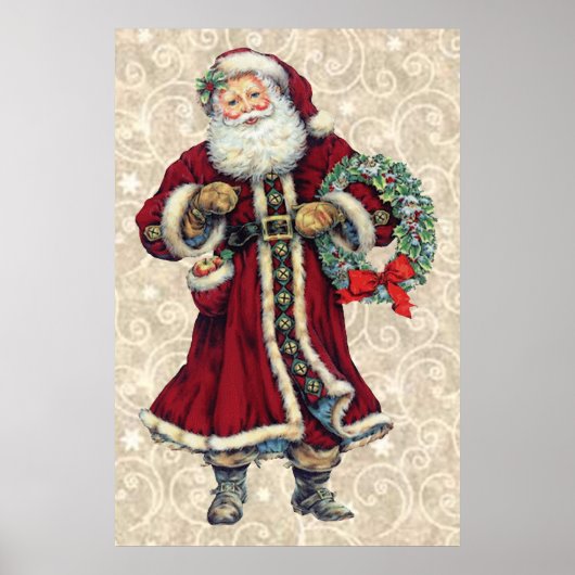 santa stand vintage poster (Voorkant)