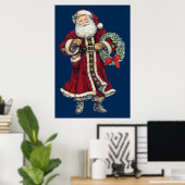 santa stand vintage poster (Thuiskantoor)