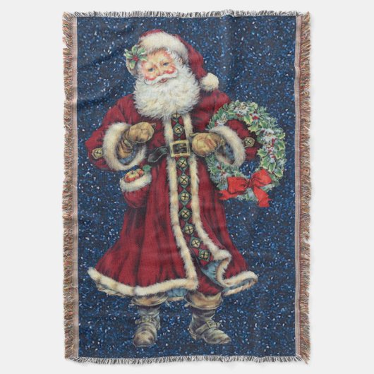 Santa Standing  Gooi Deken (Voorkant Verticaal)