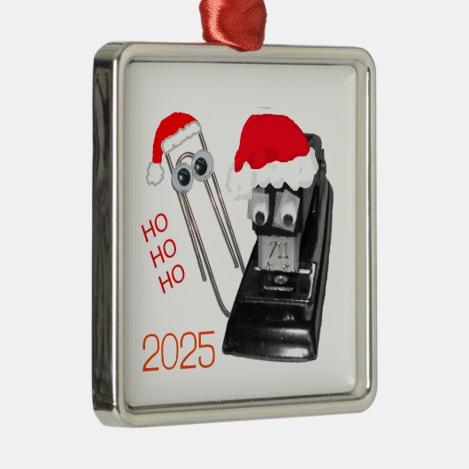 Santa Stapler Merry Christmas Ornament (Rechts)